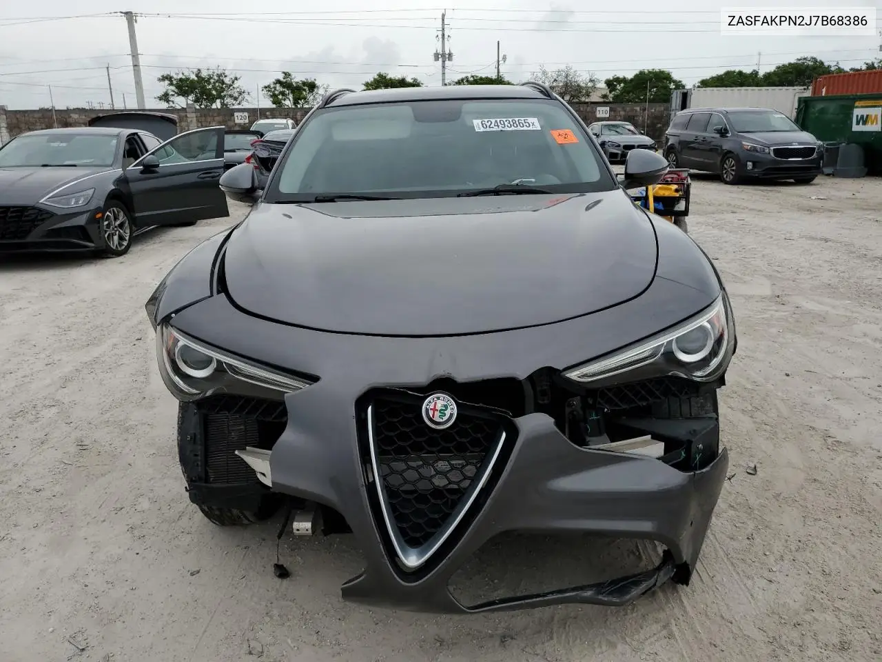 2018 Alfa Romeo Stelvio Sport VIN: ZASFAKPN2J7B68386 Lot: 62493865