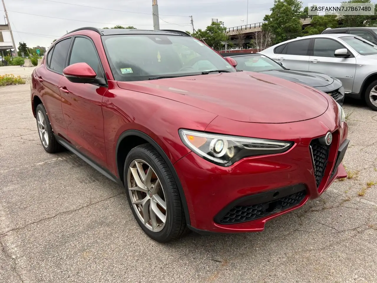 2018 Alfa Romeo Stelvio Ti Sport VIN: ZASFAKNN7J7B67480 Lot: 62898045