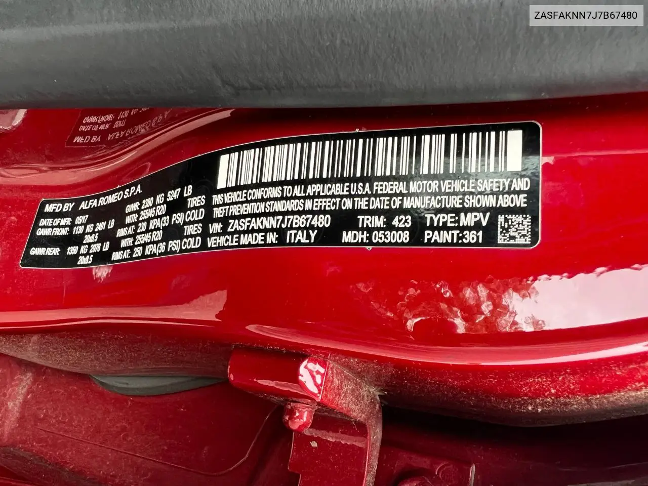 2018 Alfa Romeo Stelvio Ti Sport VIN: ZASFAKNN7J7B67480 Lot: 62898045