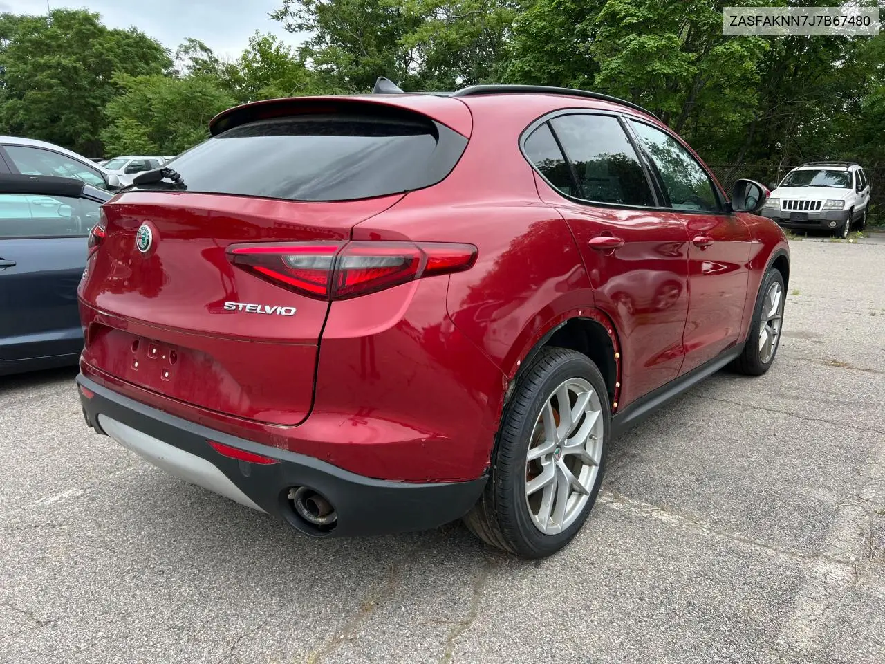 2018 Alfa Romeo Stelvio Ti Sport VIN: ZASFAKNN7J7B67480 Lot: 62898045