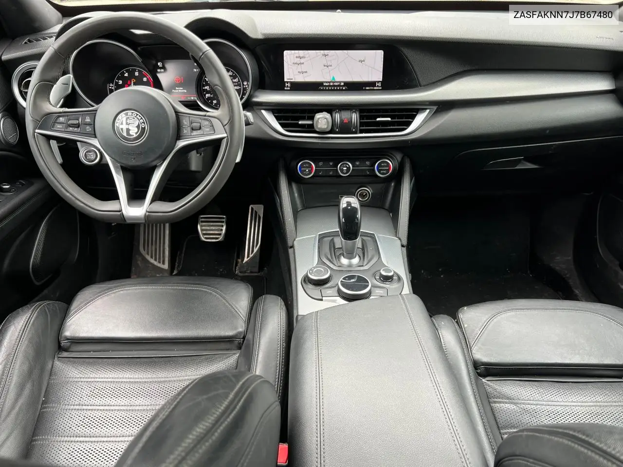 2018 Alfa Romeo Stelvio Ti Sport VIN: ZASFAKNN7J7B67480 Lot: 62898045