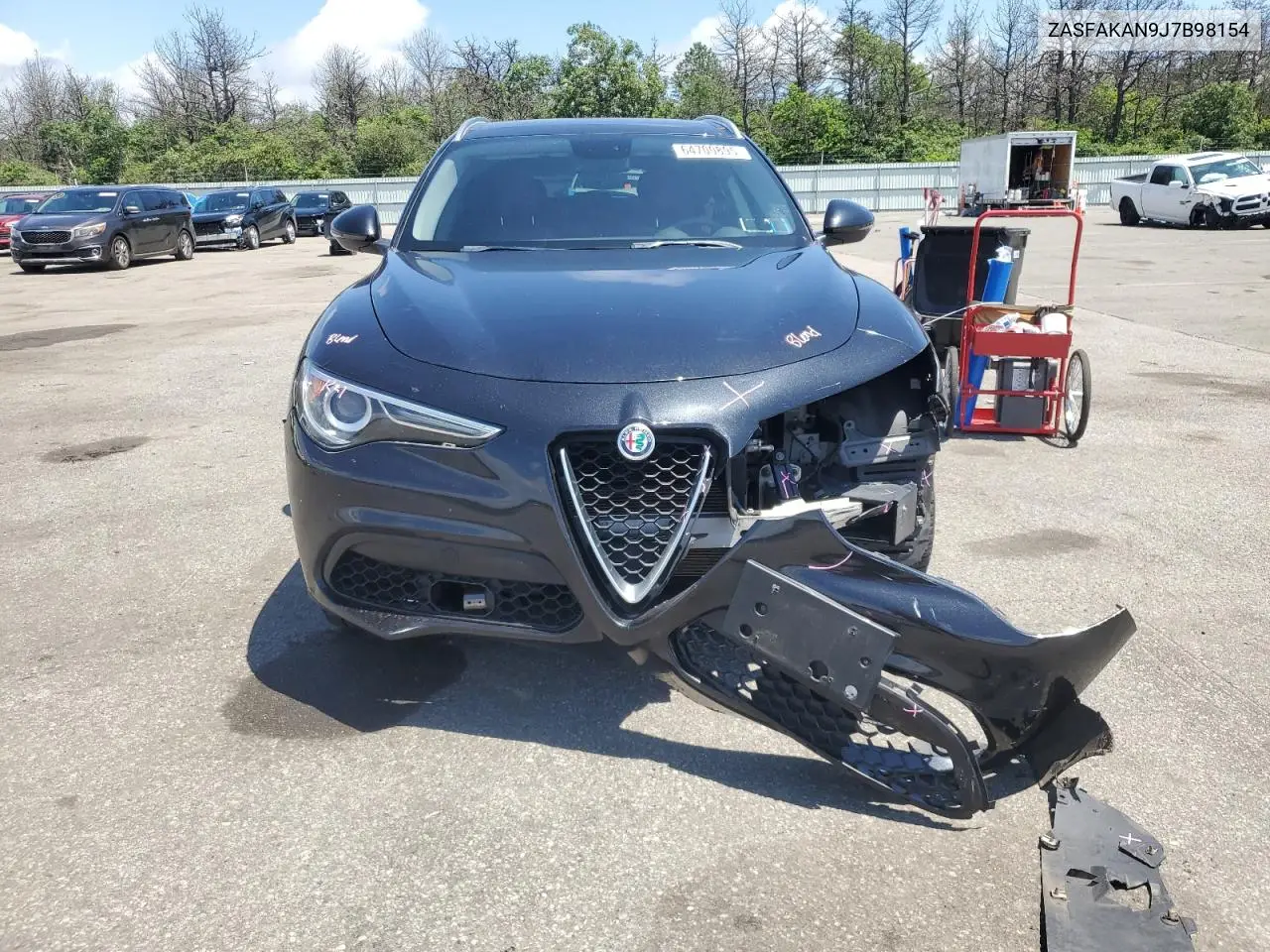 2018 Alfa Romeo Stelvio VIN: ZASFAKAN9J7B98154 Lot: 64700895