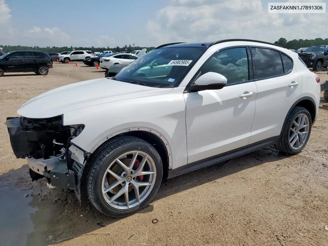 2018 Alfa Romeo Stelvio Ti Sport VIN: ZASFAKNN1J7B91306 Lot: 64982985
