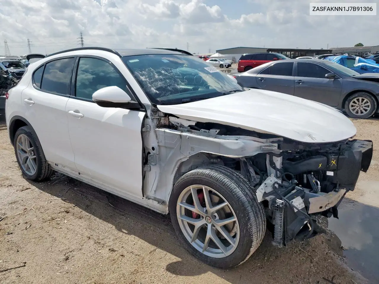 2018 Alfa Romeo Stelvio Ti Sport VIN: ZASFAKNN1J7B91306 Lot: 64982985
