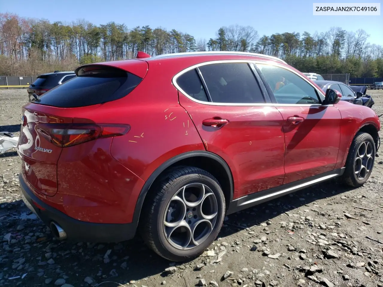 2019 Alfa Romeo Stelvio VIN: ZASPAJAN2K7C49106 Lot: 49489115