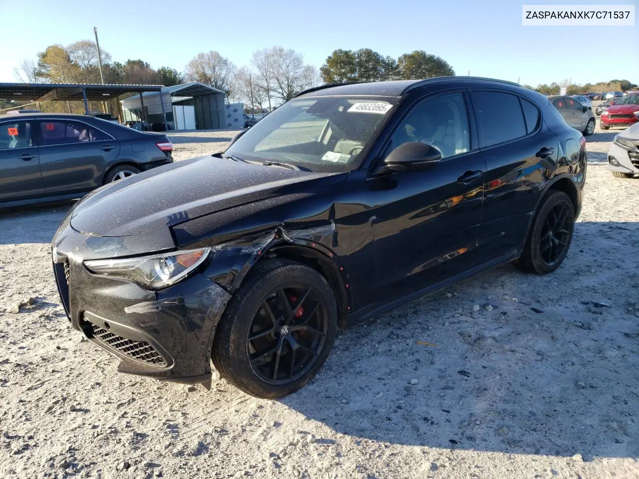 2019 Alfa Romeo Stelvio VIN: ZASPAKANXK7C71537 Lot: 49832095