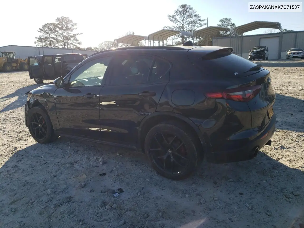2019 Alfa Romeo Stelvio VIN: ZASPAKANXK7C71537 Lot: 49832095
