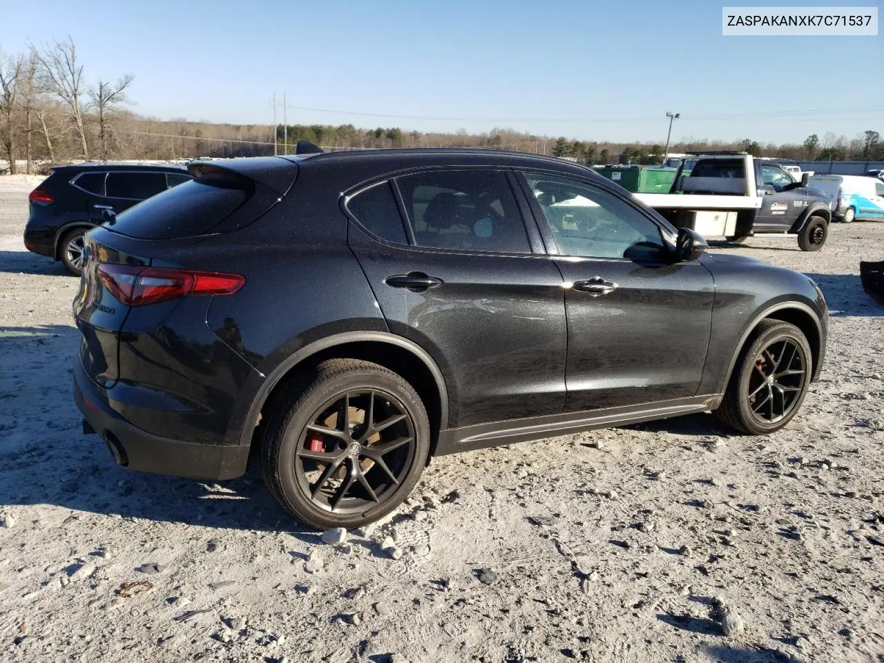 2019 Alfa Romeo Stelvio VIN: ZASPAKANXK7C71537 Lot: 49832095