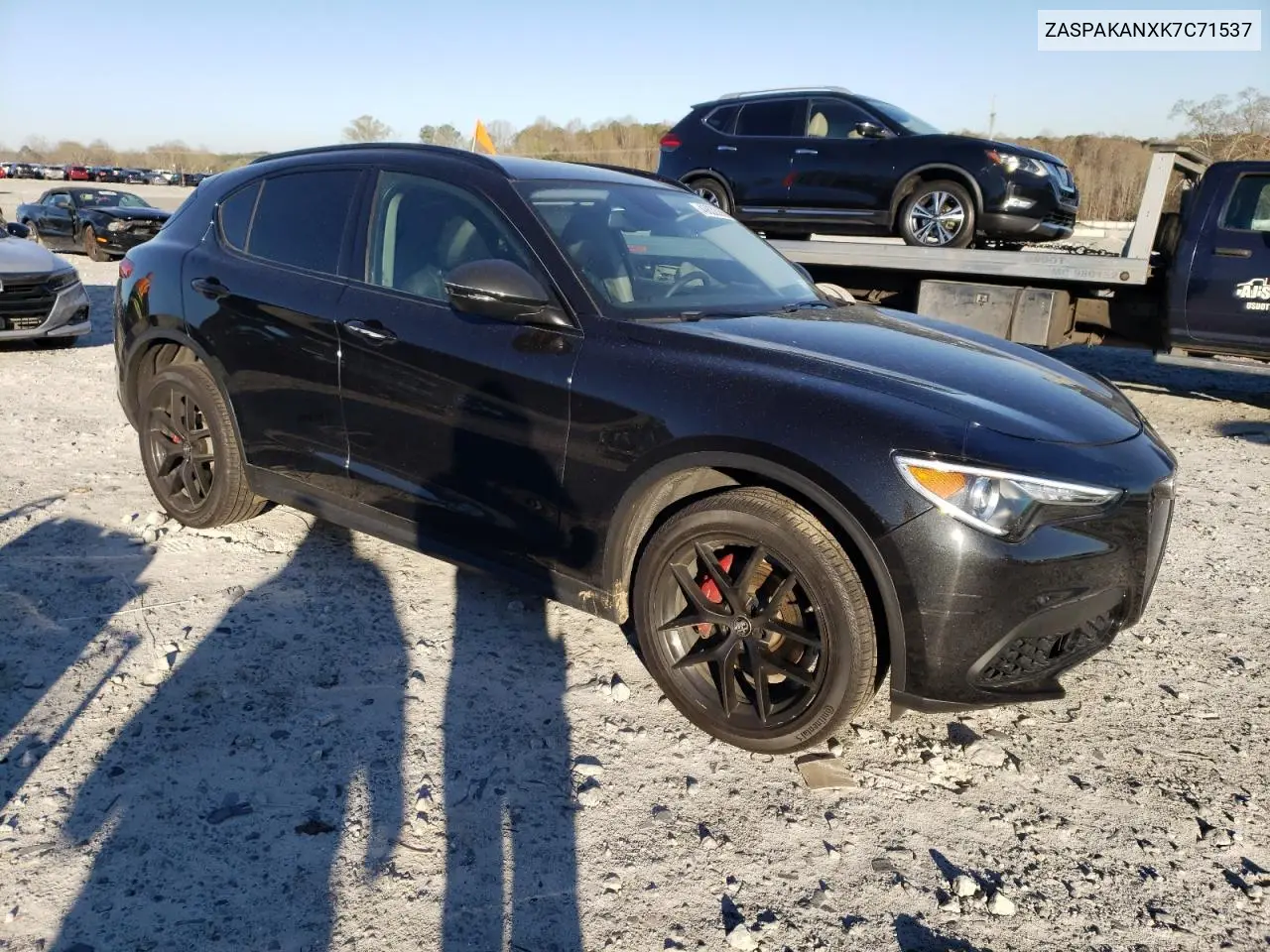 2019 Alfa Romeo Stelvio VIN: ZASPAKANXK7C71537 Lot: 49832095
