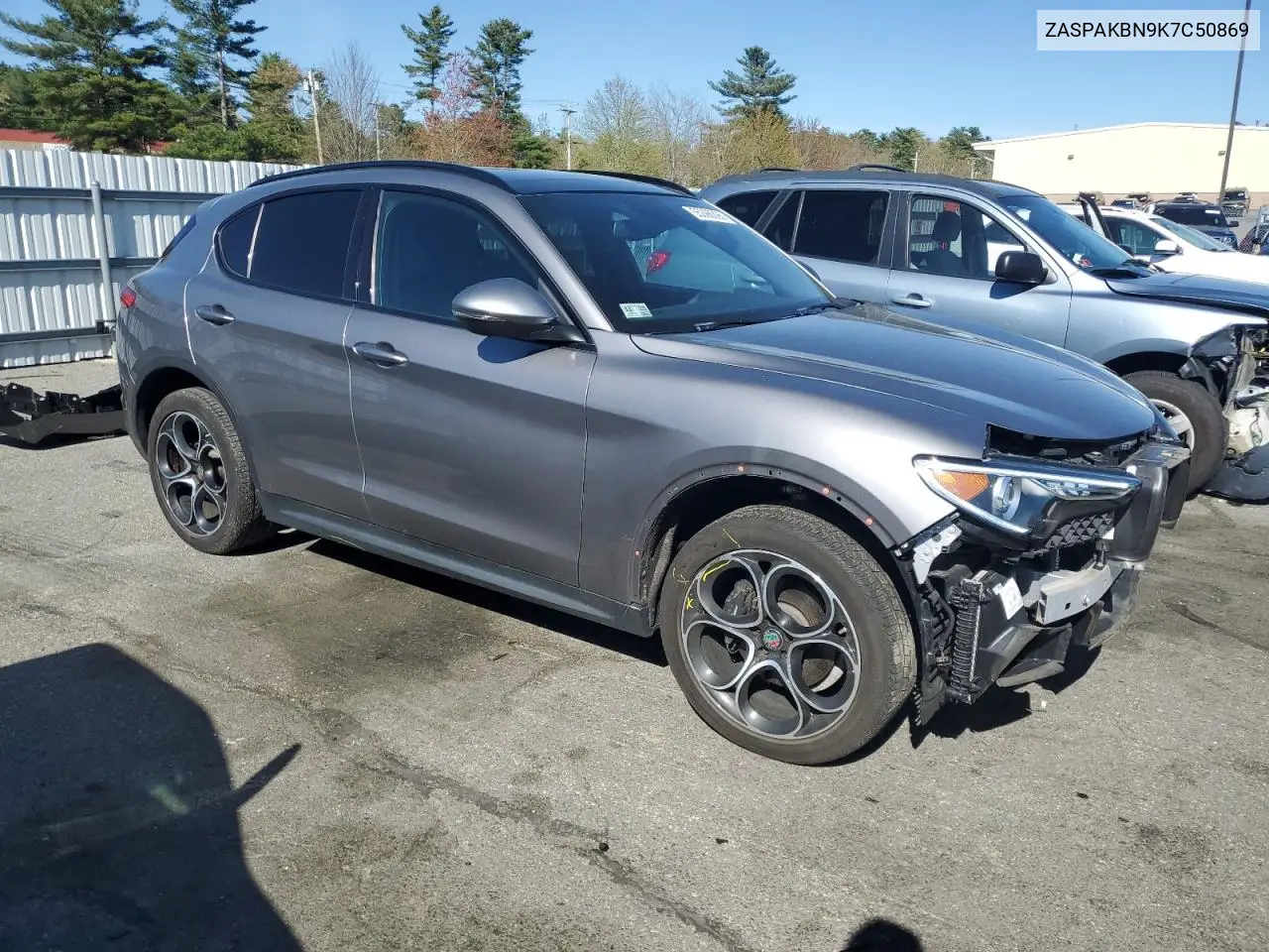 2019 Alfa Romeo Stelvio Ti VIN: ZASPAKBN9K7C50869 Lot: 55396395