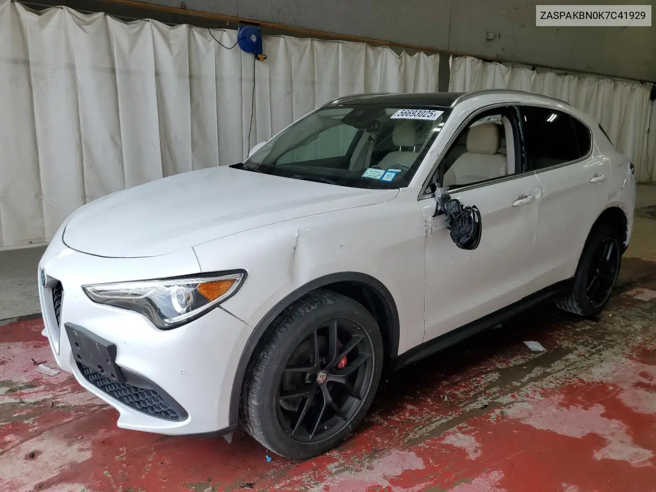 2019 Alfa Romeo Stelvio Ti VIN: ZASPAKBN0K7C41929 Lot: 56693025