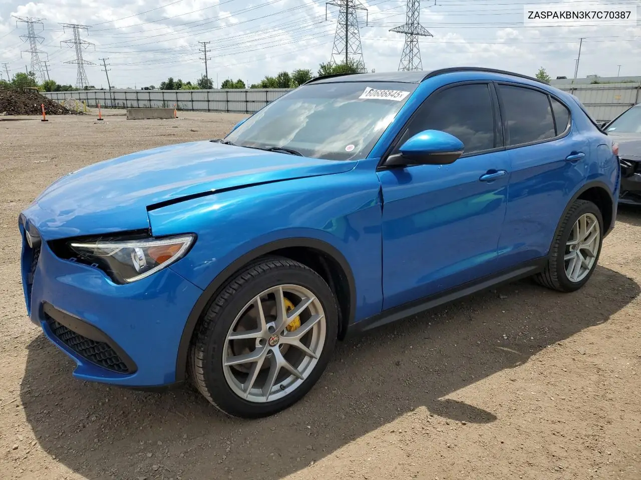 2019 Alfa Romeo Stelvio Ti VIN: ZASPAKBN3K7C70387 Lot: 60686845
