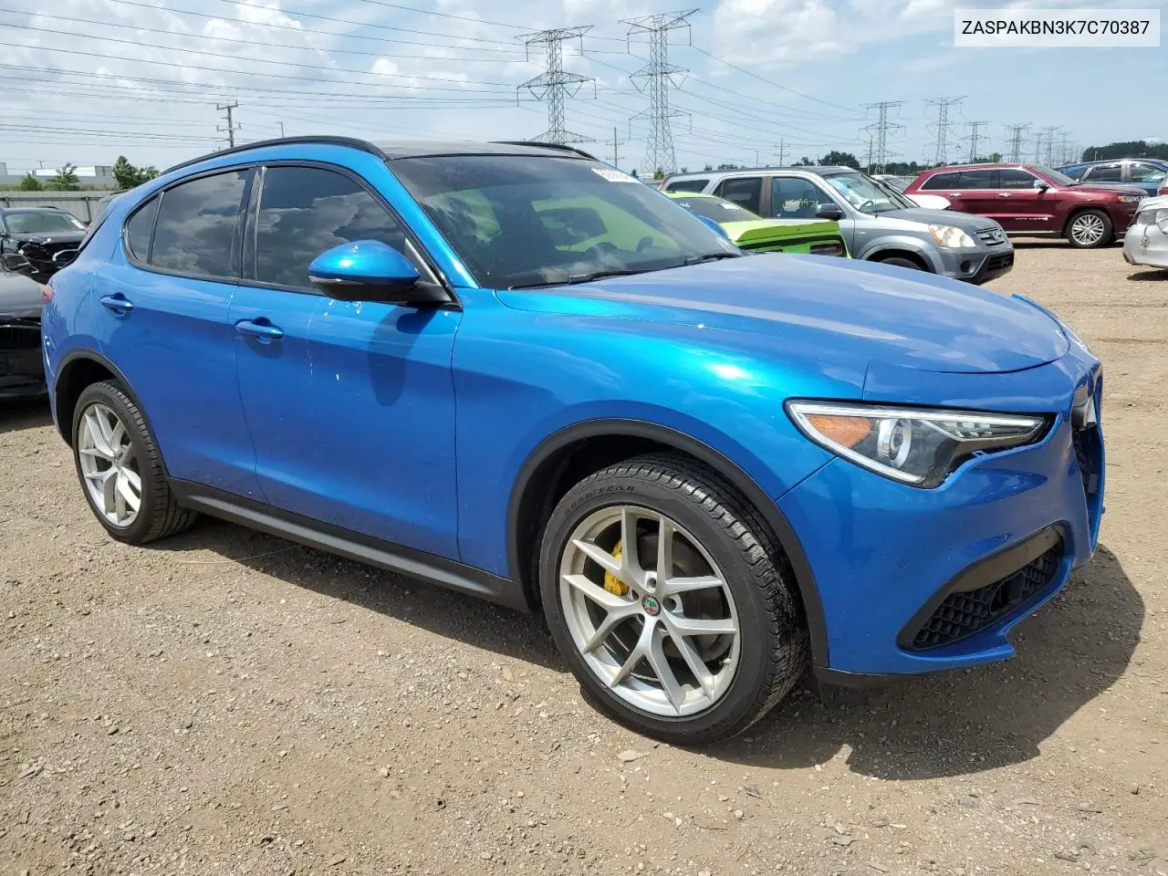 2019 Alfa Romeo Stelvio Ti VIN: ZASPAKBN3K7C70387 Lot: 60686845