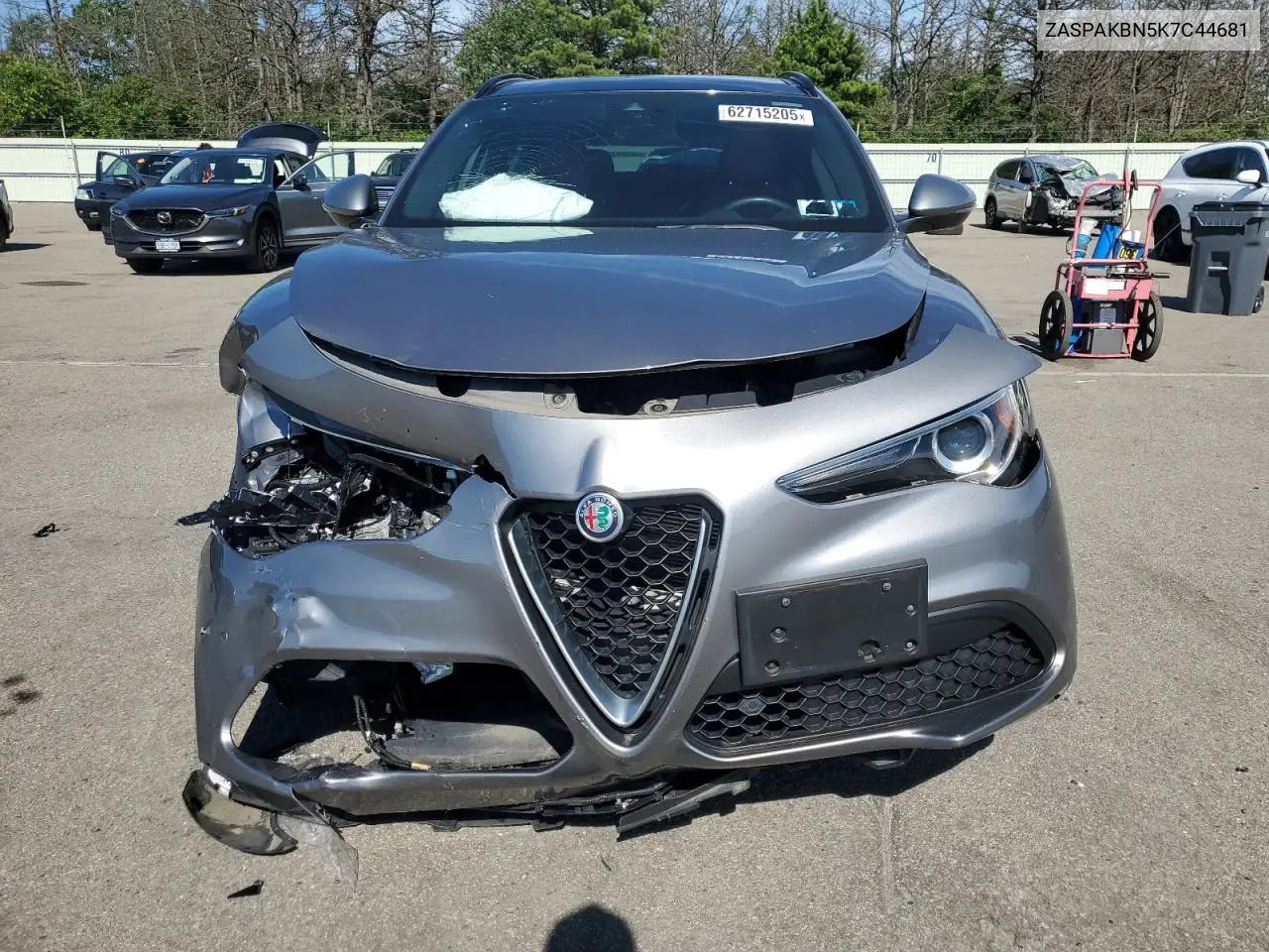 2019 Alfa Romeo Stelvio Ti VIN: ZASPAKBN5K7C44681 Lot: 62715205