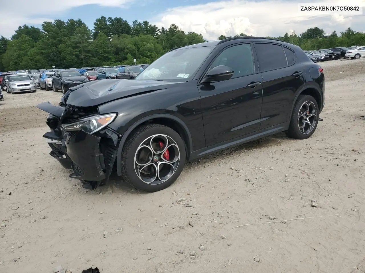 2019 Alfa Romeo Stelvio Ti VIN: ZASPAKBN0K7C50842 Lot: 63946875