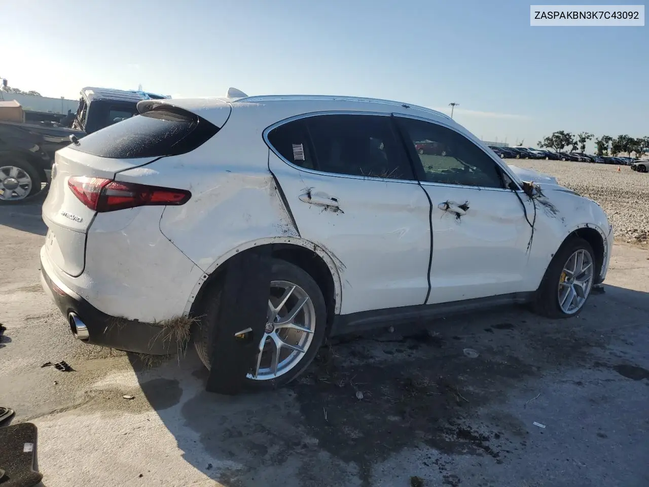 2019 Alfa Romeo Stelvio Ti VIN: ZASPAKBN3K7C43092 Lot: 64940355