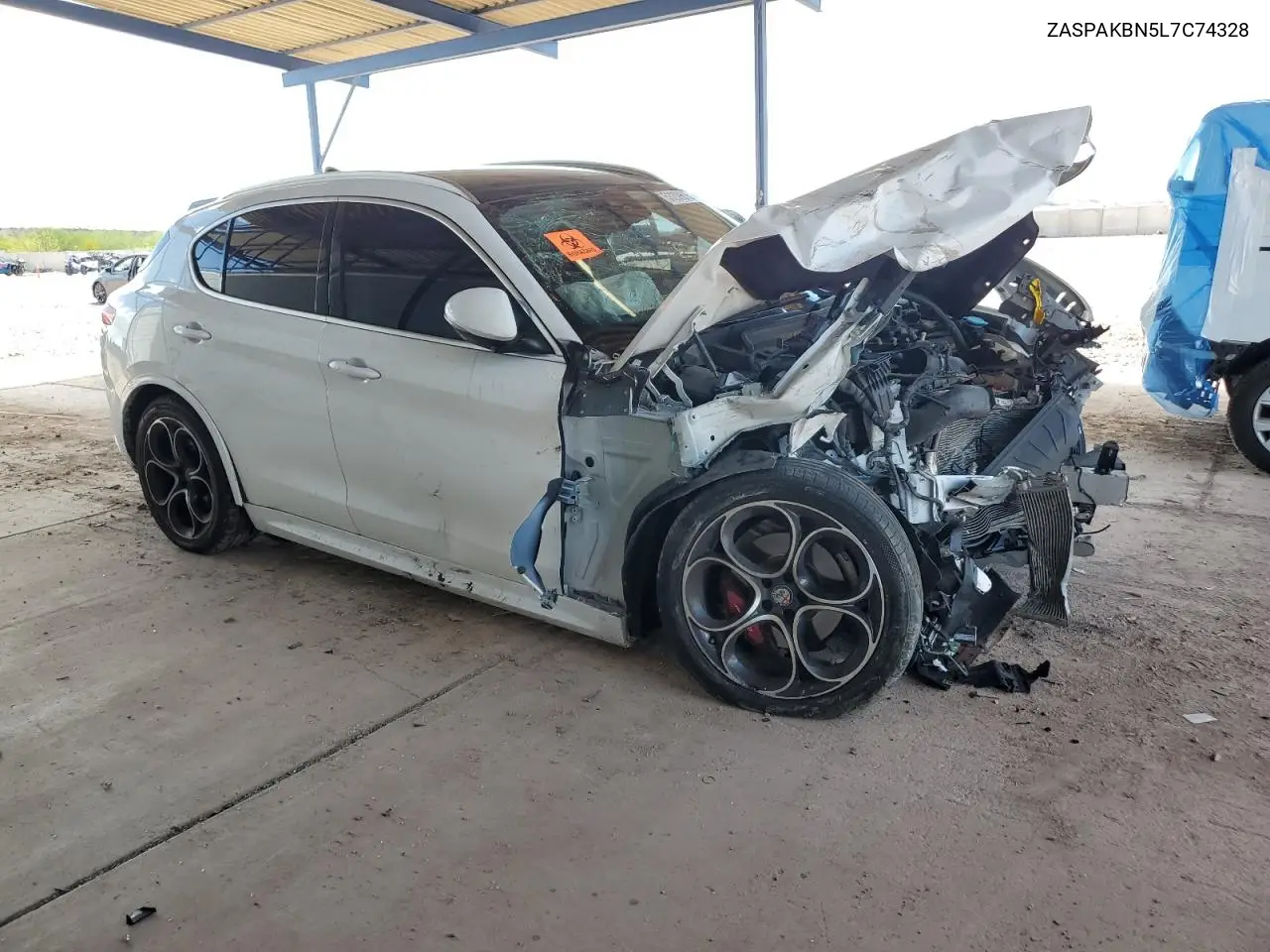 2020 Alfa Romeo Stelvio Ti VIN: ZASPAKBN5L7C74328 Lot: 53209615