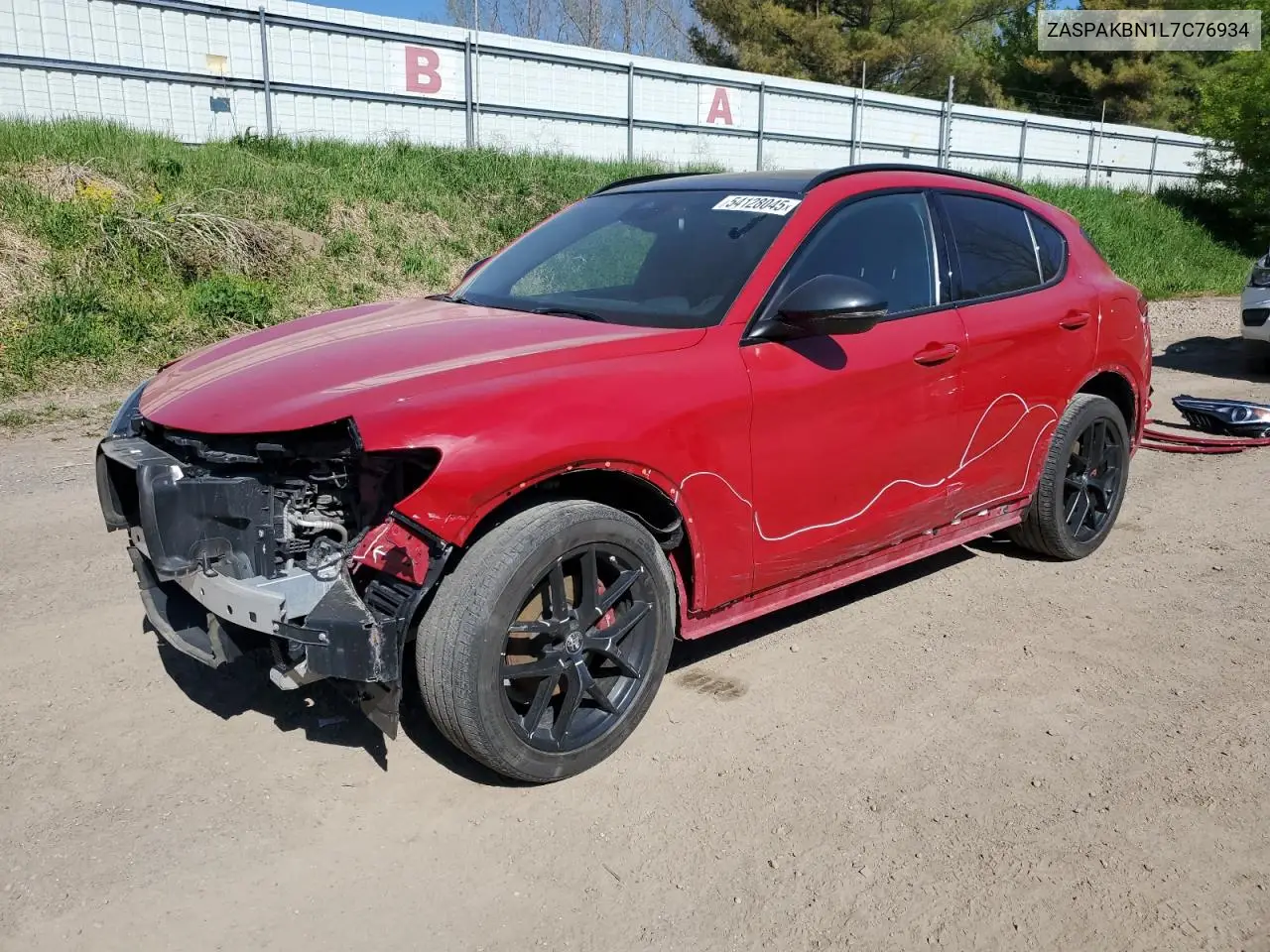 2020 Alfa Romeo Stelvio Ti VIN: ZASPAKBN1L7C76934 Lot: 54128045