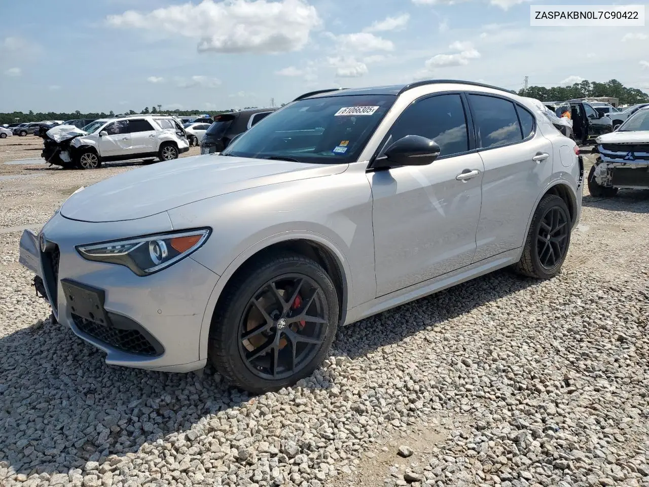 2020 Alfa Romeo Stelvio Ti VIN: ZASPAKBN0L7C90422 Lot: 61066305