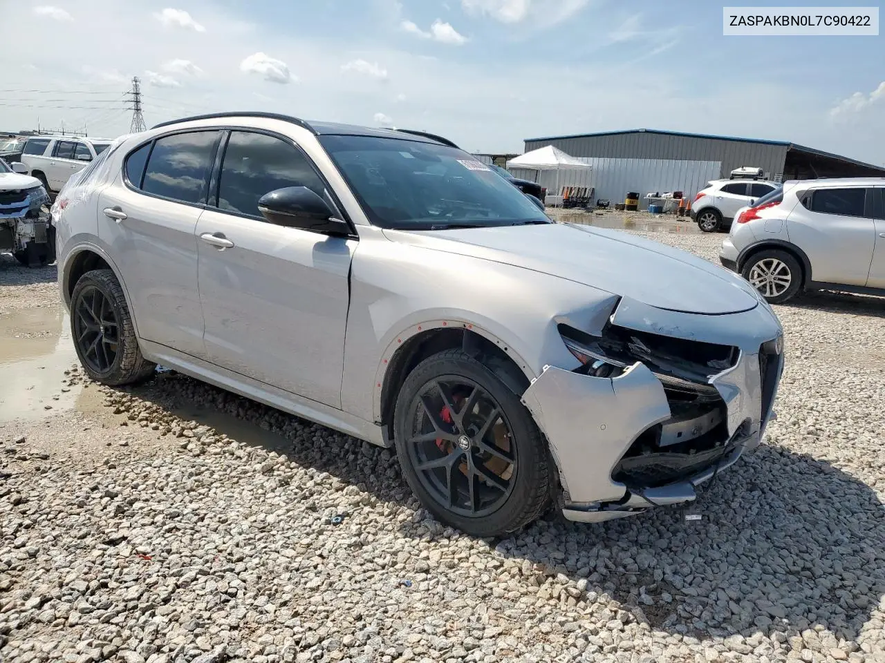 2020 Alfa Romeo Stelvio Ti VIN: ZASPAKBN0L7C90422 Lot: 61066305