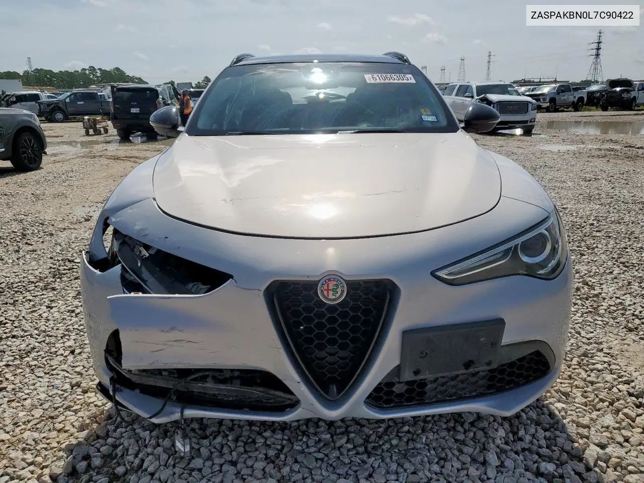 2020 Alfa Romeo Stelvio Ti VIN: ZASPAKBN0L7C90422 Lot: 61066305