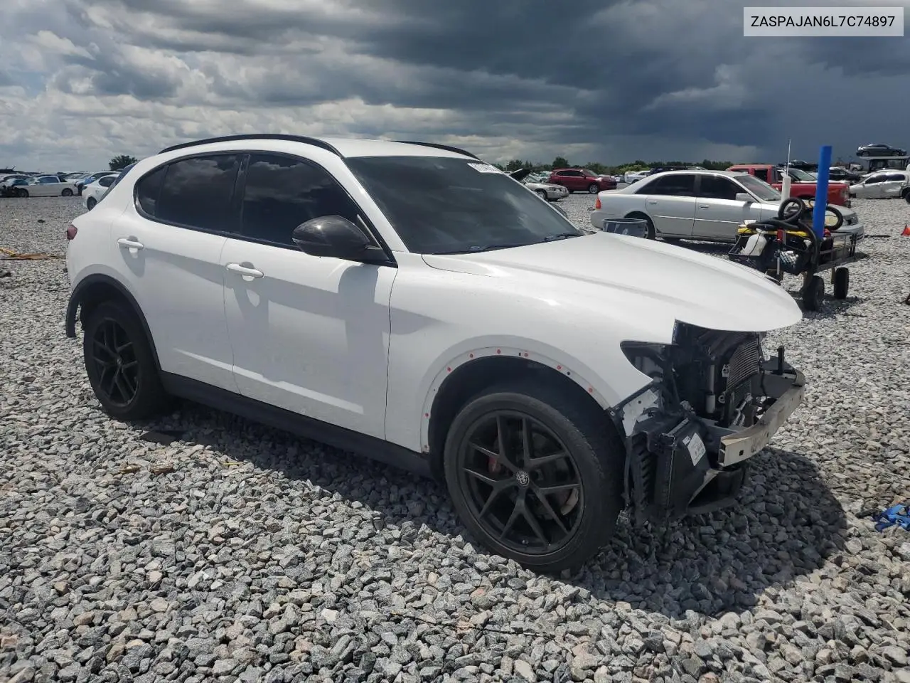 2020 Alfa Romeo Stelvio VIN: ZASPAJAN6L7C74897 Lot: 61764325