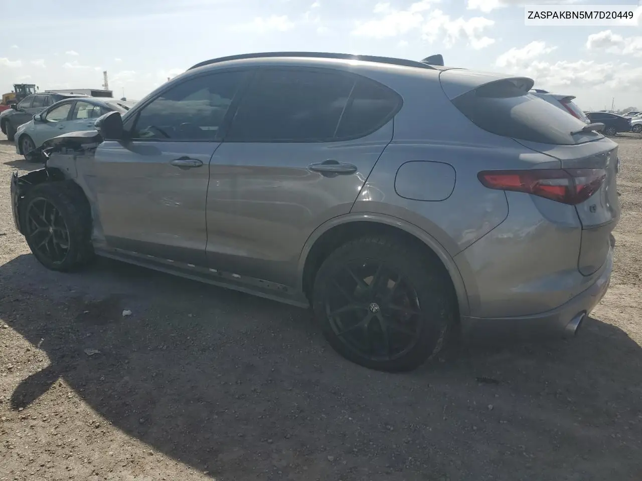 2021 Alfa Romeo Stelvio Ti VIN: ZASPAKBN5M7D20449 Lot: 49804615