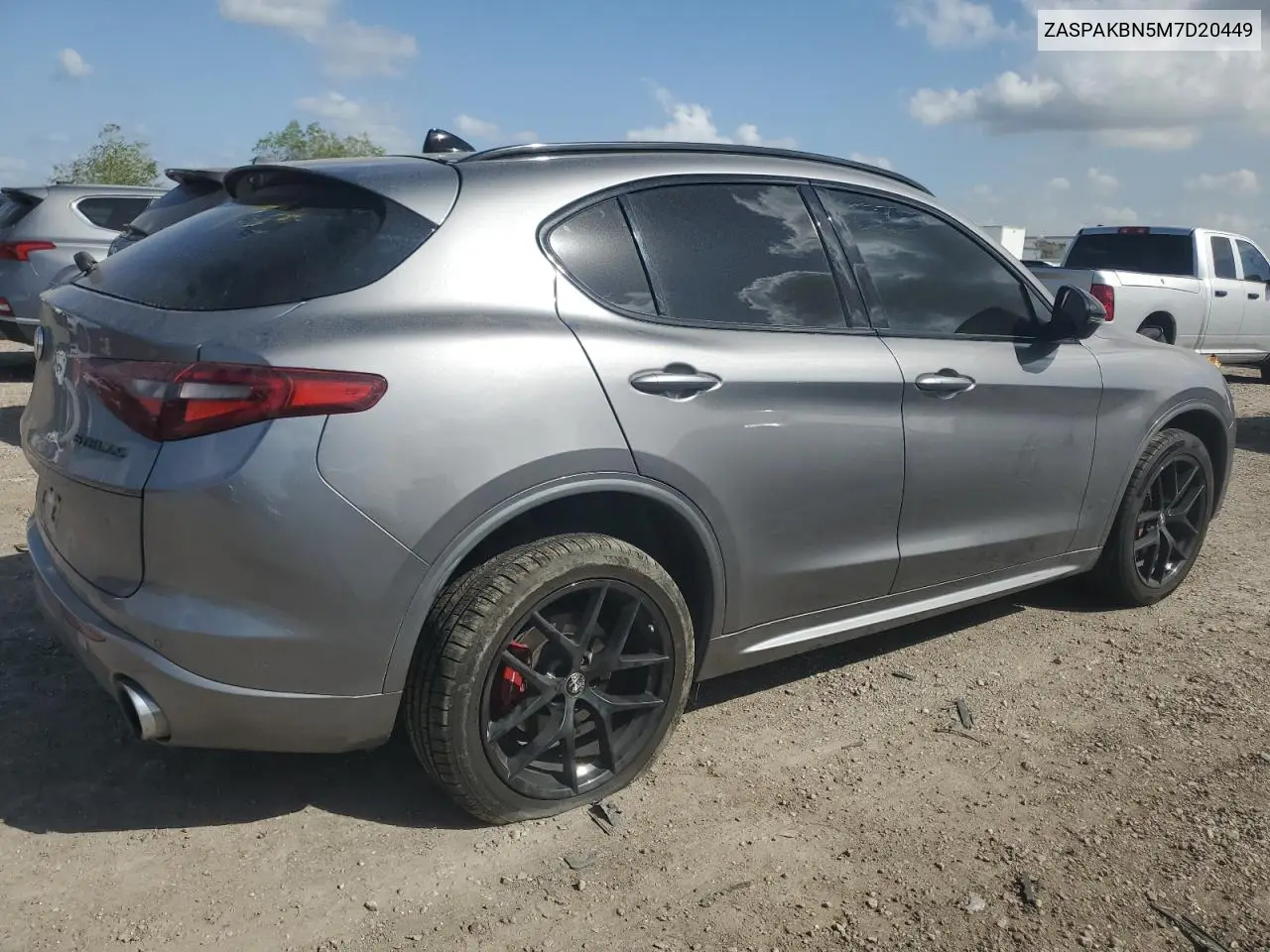 2021 Alfa Romeo Stelvio Ti VIN: ZASPAKBN5M7D20449 Lot: 49804615