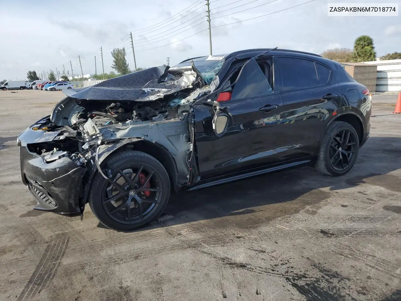 2021 Alfa Romeo Stelvio Ti VIN: ZASPAKBN6M7D18774 Lot: 52244905
