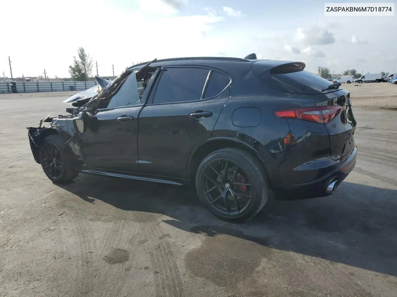 2021 Alfa Romeo Stelvio Ti VIN: ZASPAKBN6M7D18774 Lot: 52244905