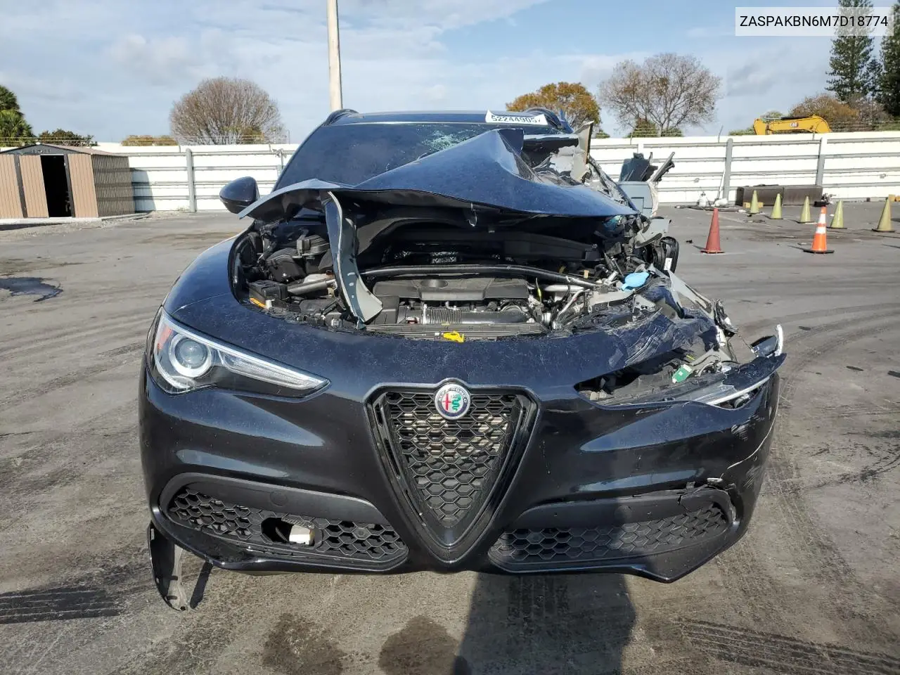 2021 Alfa Romeo Stelvio Ti VIN: ZASPAKBN6M7D18774 Lot: 52244905