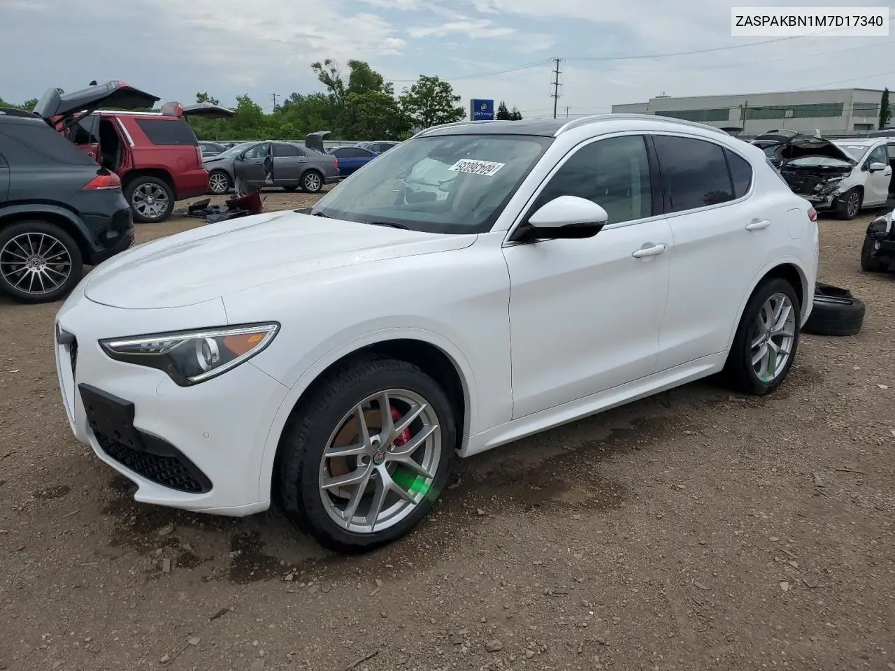 2021 Alfa Romeo Stelvio Ti VIN: ZASPAKBN1M7D17340 Lot: 60436035