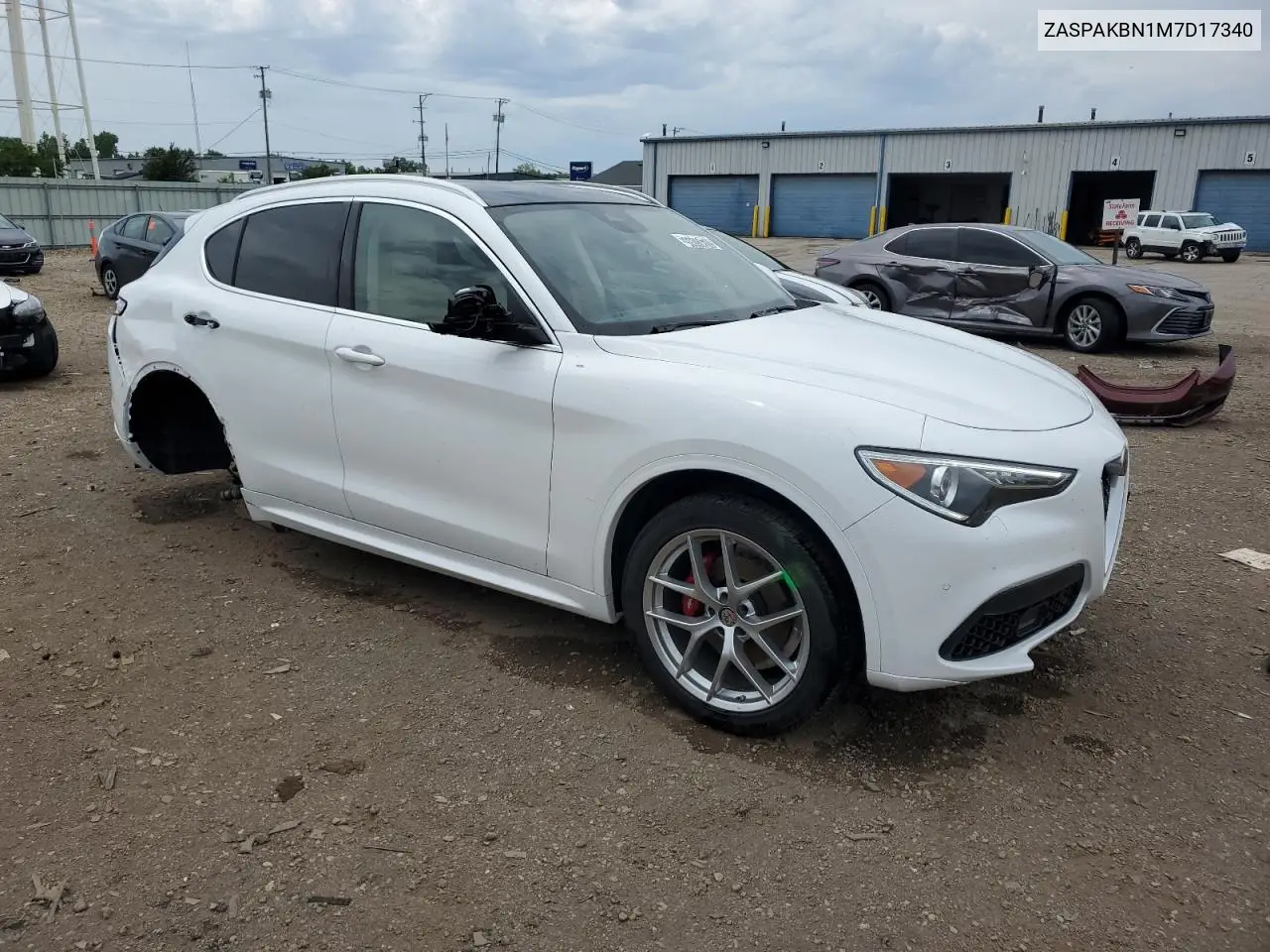 2021 Alfa Romeo Stelvio Ti VIN: ZASPAKBN1M7D17340 Lot: 60436035