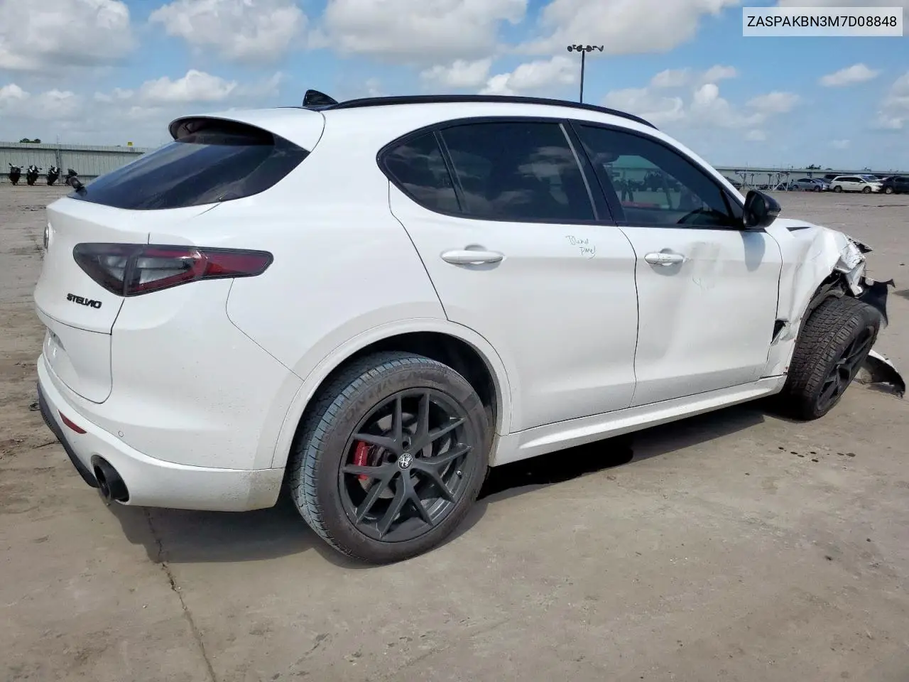 2021 Alfa Romeo Stelvio Ti VIN: ZASPAKBN3M7D08848 Lot: 61918645