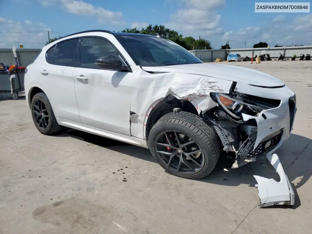 2021 Alfa Romeo Stelvio Ti VIN: ZASPAKBN3M7D08848 Lot: 61918645