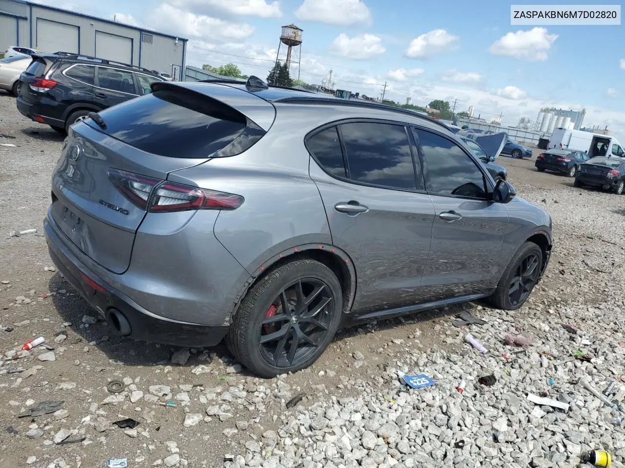 2021 Alfa Romeo Stelvio Ti VIN: ZASPAKBN6M7D02820 Lot: 62743725