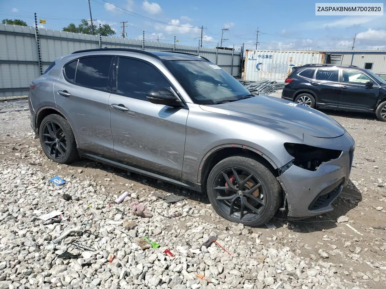 2021 Alfa Romeo Stelvio Ti VIN: ZASPAKBN6M7D02820 Lot: 62743725