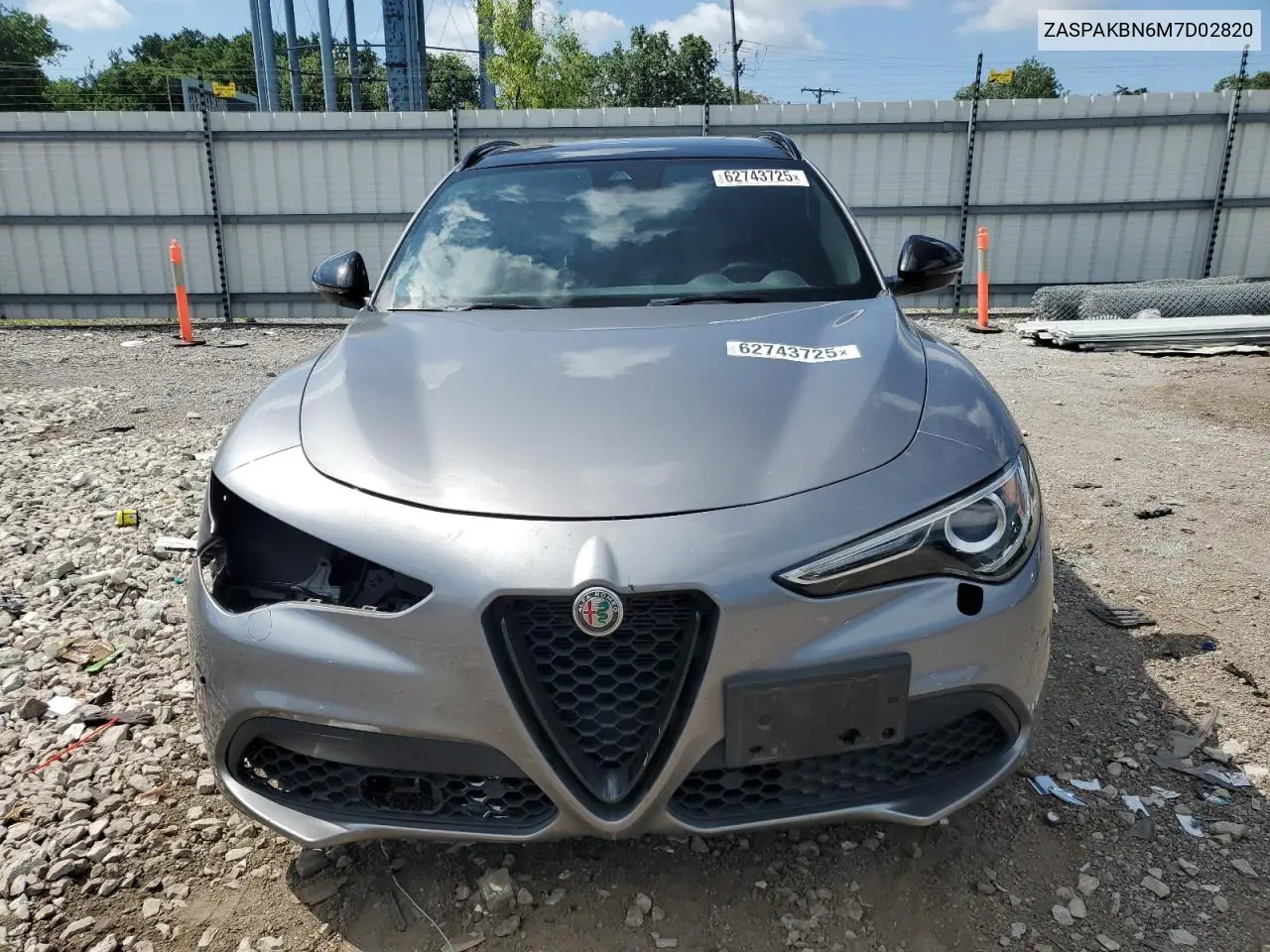 2021 Alfa Romeo Stelvio Ti VIN: ZASPAKBN6M7D02820 Lot: 62743725