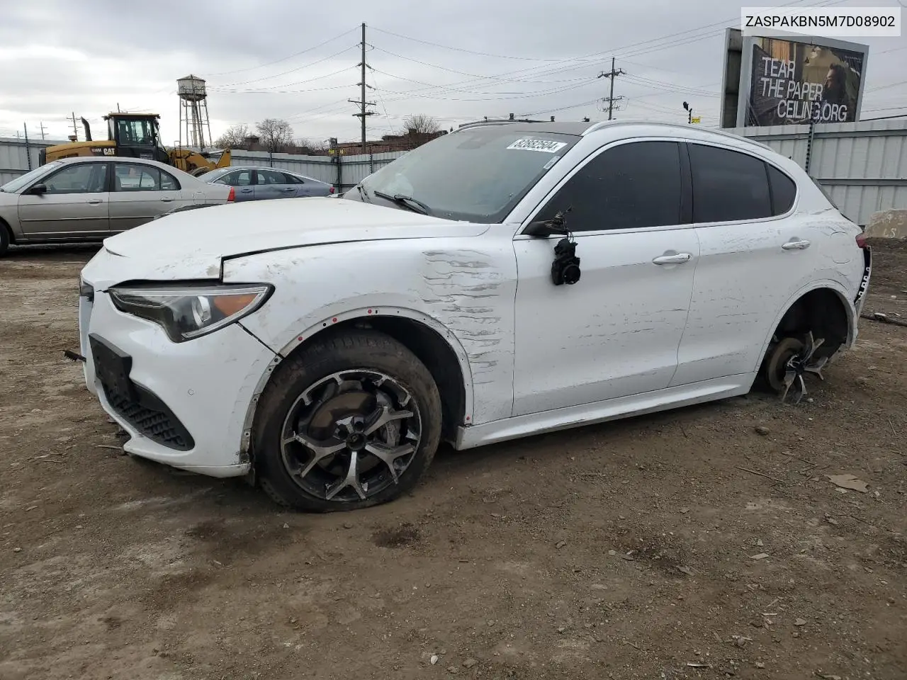 2021 Alfa Romeo Stelvio Ti VIN: ZASPAKBN5M7D08902 Lot: 82882504