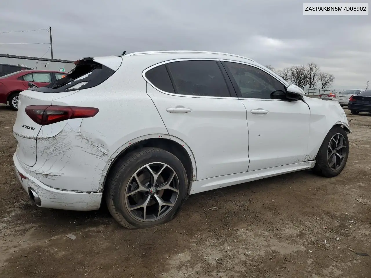 2021 Alfa Romeo Stelvio Ti VIN: ZASPAKBN5M7D08902 Lot: 82882504