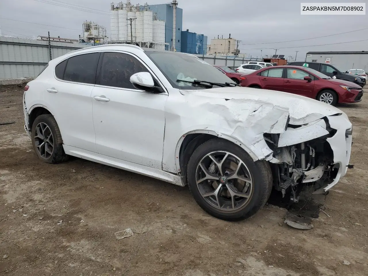 2021 Alfa Romeo Stelvio Ti VIN: ZASPAKBN5M7D08902 Lot: 82882504