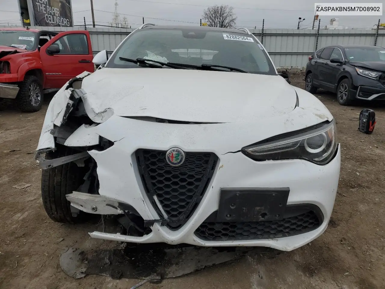 2021 Alfa Romeo Stelvio Ti VIN: ZASPAKBN5M7D08902 Lot: 82882504