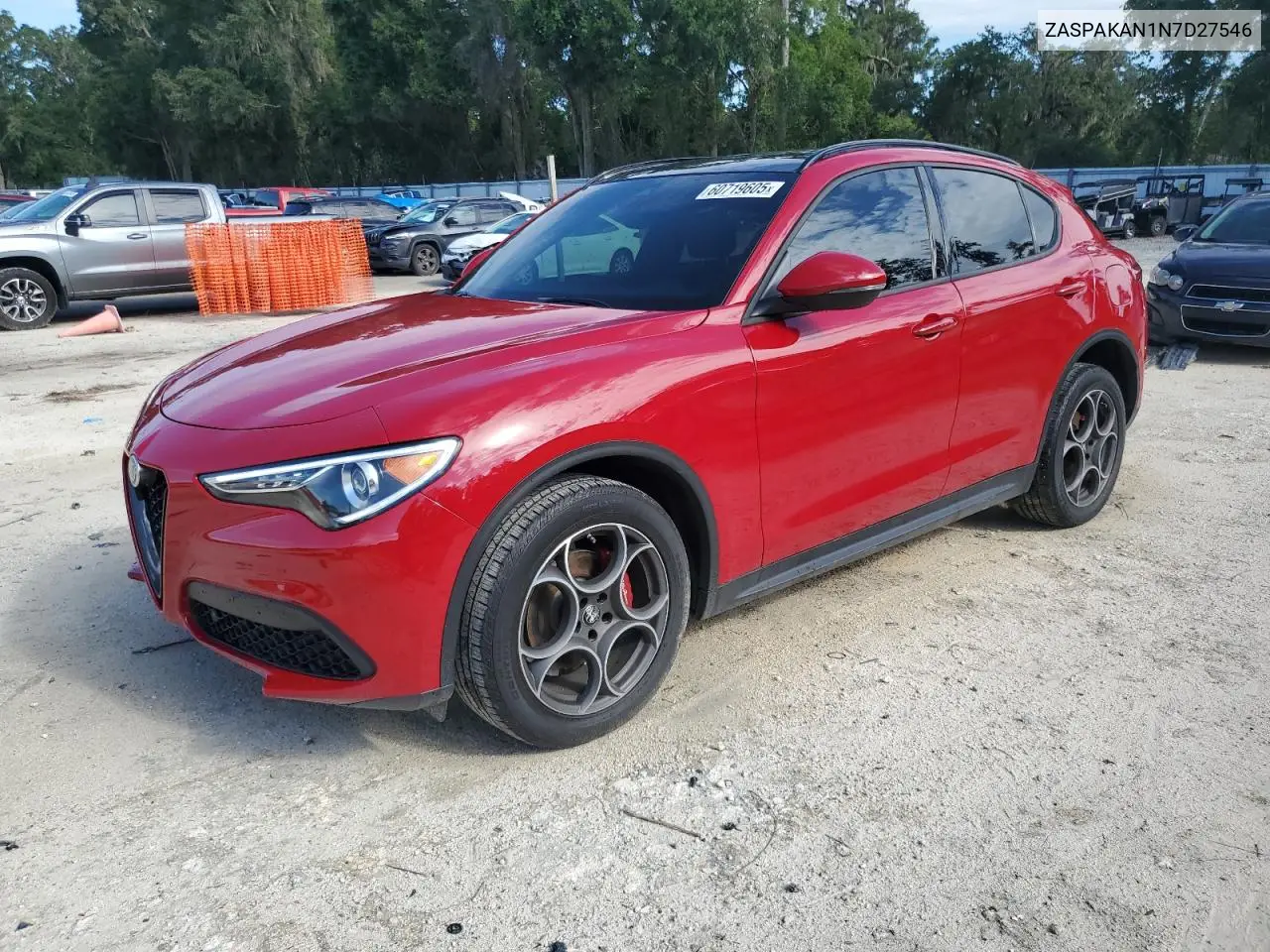 2022 Alfa Romeo Stelvio VIN: ZASPAKAN1N7D27546 Lot: 60719605