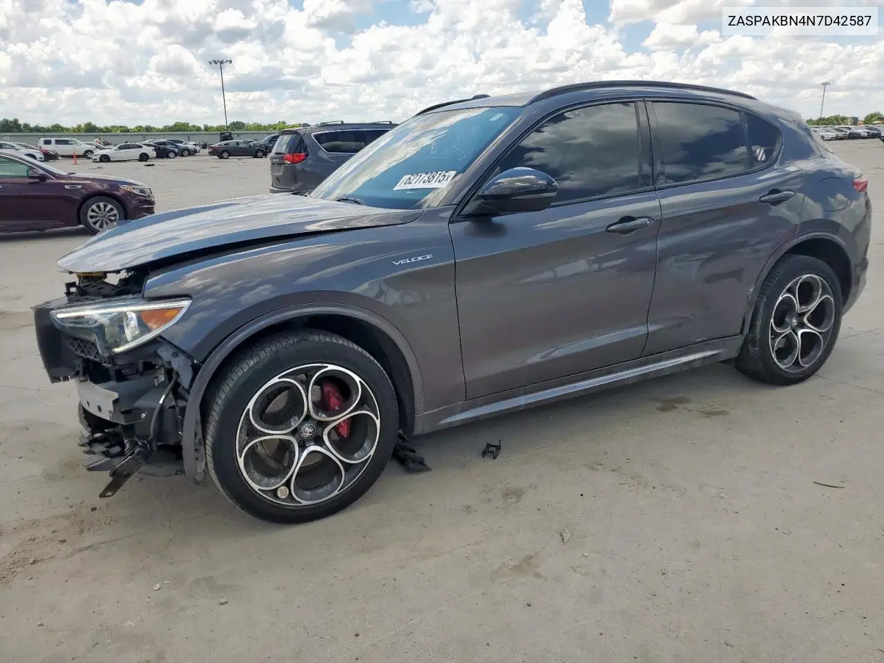 2022 Alfa Romeo Stelvio Ti VIN: ZASPAKBN4N7D42587 Lot: 62173815