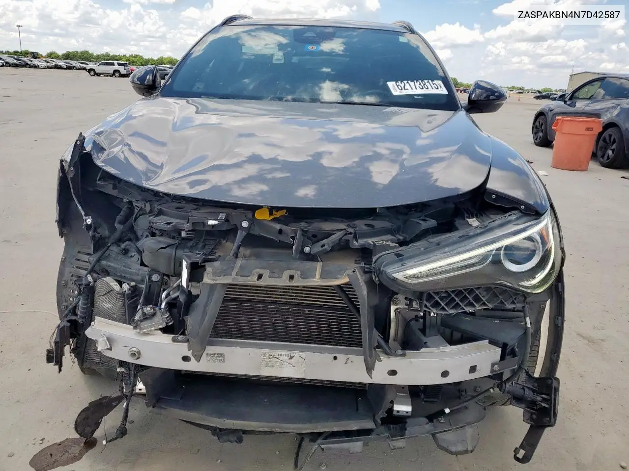 2022 Alfa Romeo Stelvio Ti VIN: ZASPAKBN4N7D42587 Lot: 62173815