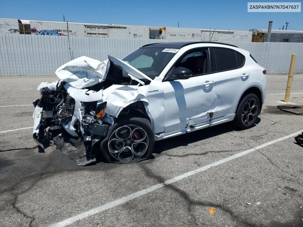 2022 Alfa Romeo Stelvio Ti VIN: ZASPAKBN7N7D47637 Lot: 63081015