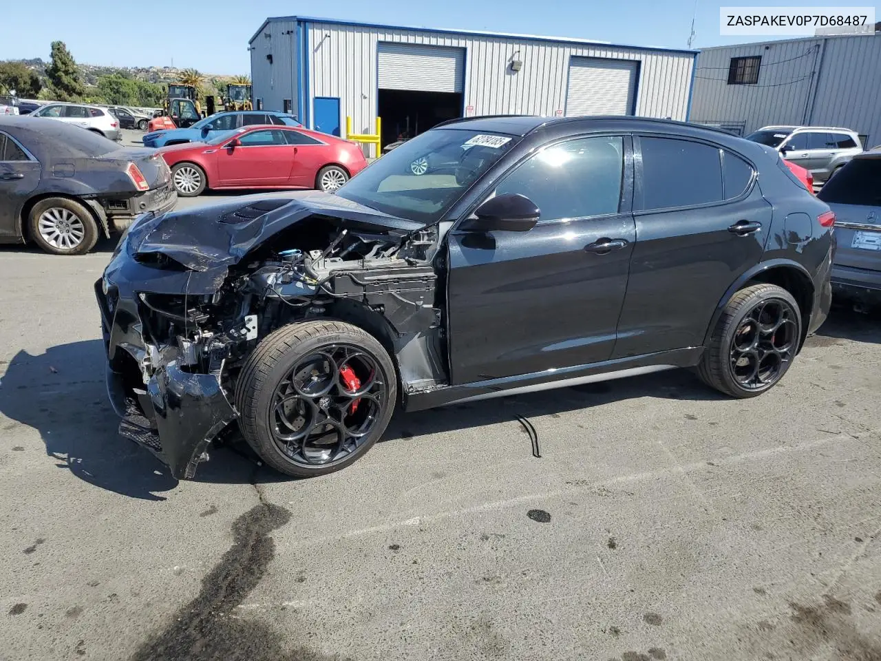 2023 Alfa Romeo Stelvio Quadrifoglio VIN: ZASPAKEV0P7D68487 Lot: 62784185