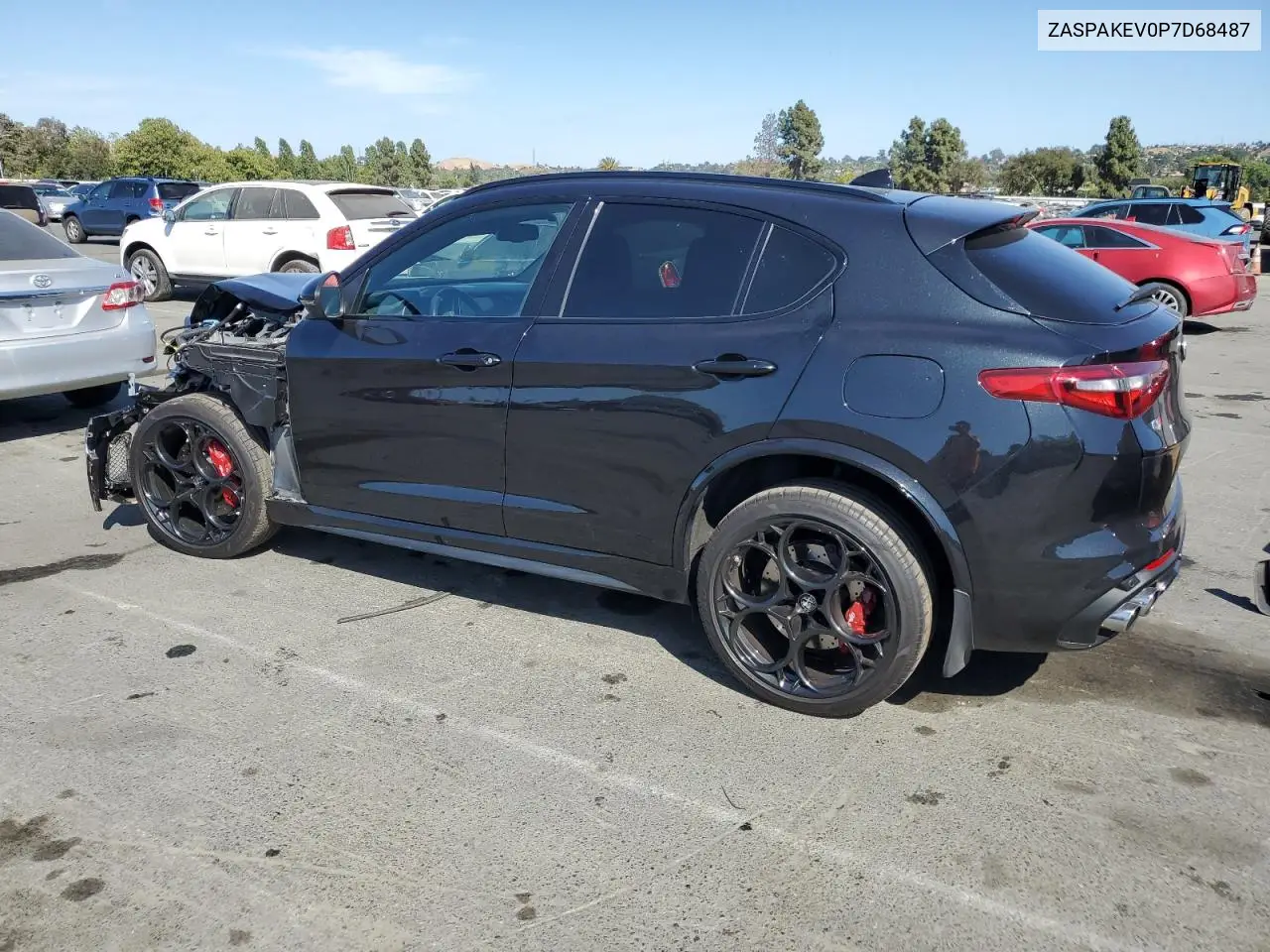 2023 Alfa Romeo Stelvio Quadrifoglio VIN: ZASPAKEV0P7D68487 Lot: 62784185