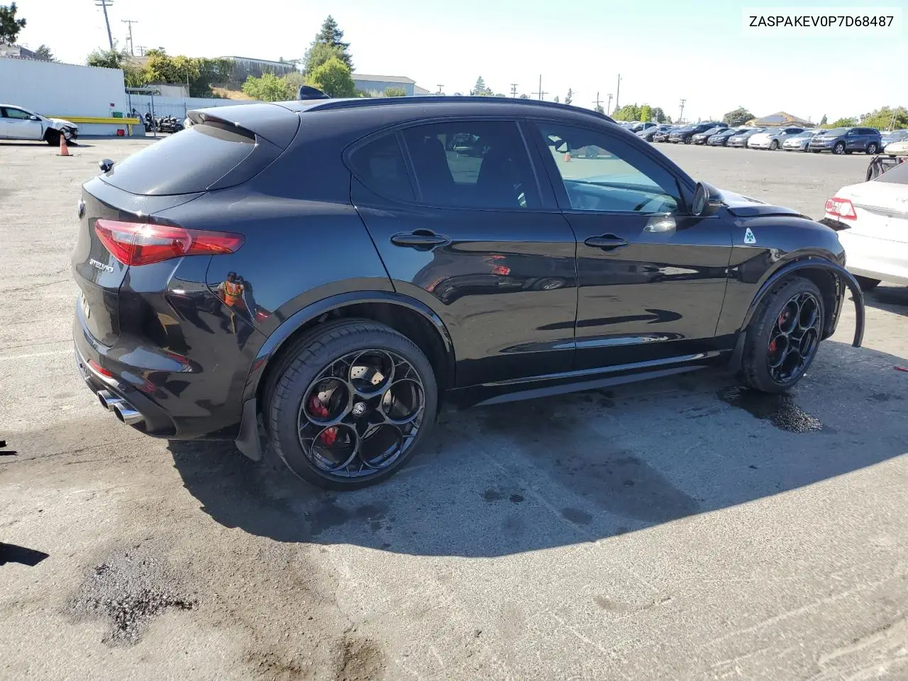 2023 Alfa Romeo Stelvio Quadrifoglio VIN: ZASPAKEV0P7D68487 Lot: 62784185