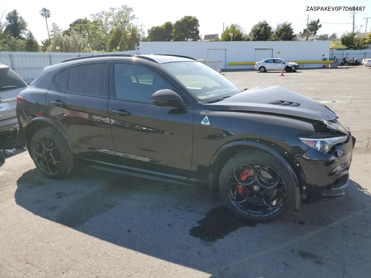 2023 Alfa Romeo Stelvio Quadrifoglio VIN: ZASPAKEV0P7D68487 Lot: 62784185